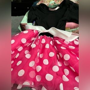 Black pink frilly dress for toddler